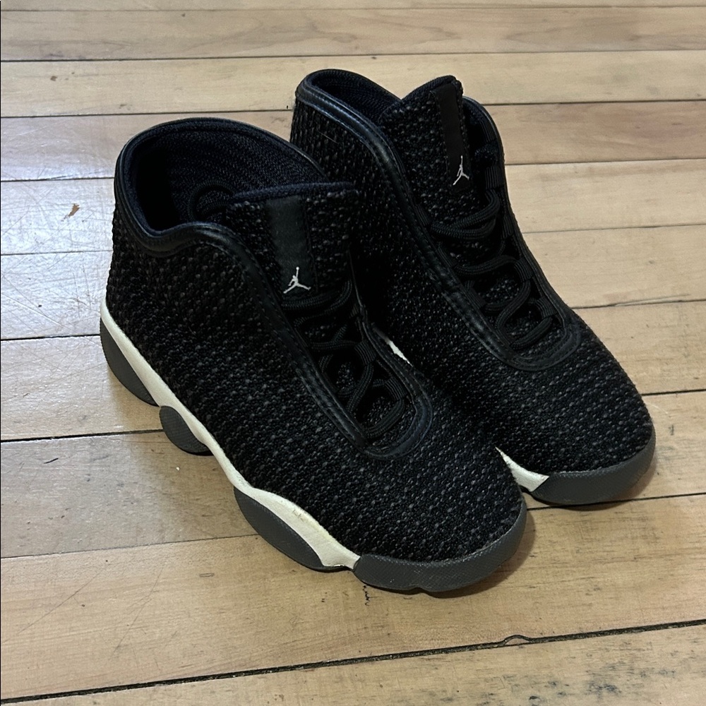 Jordan Kids Black and White Sneakers